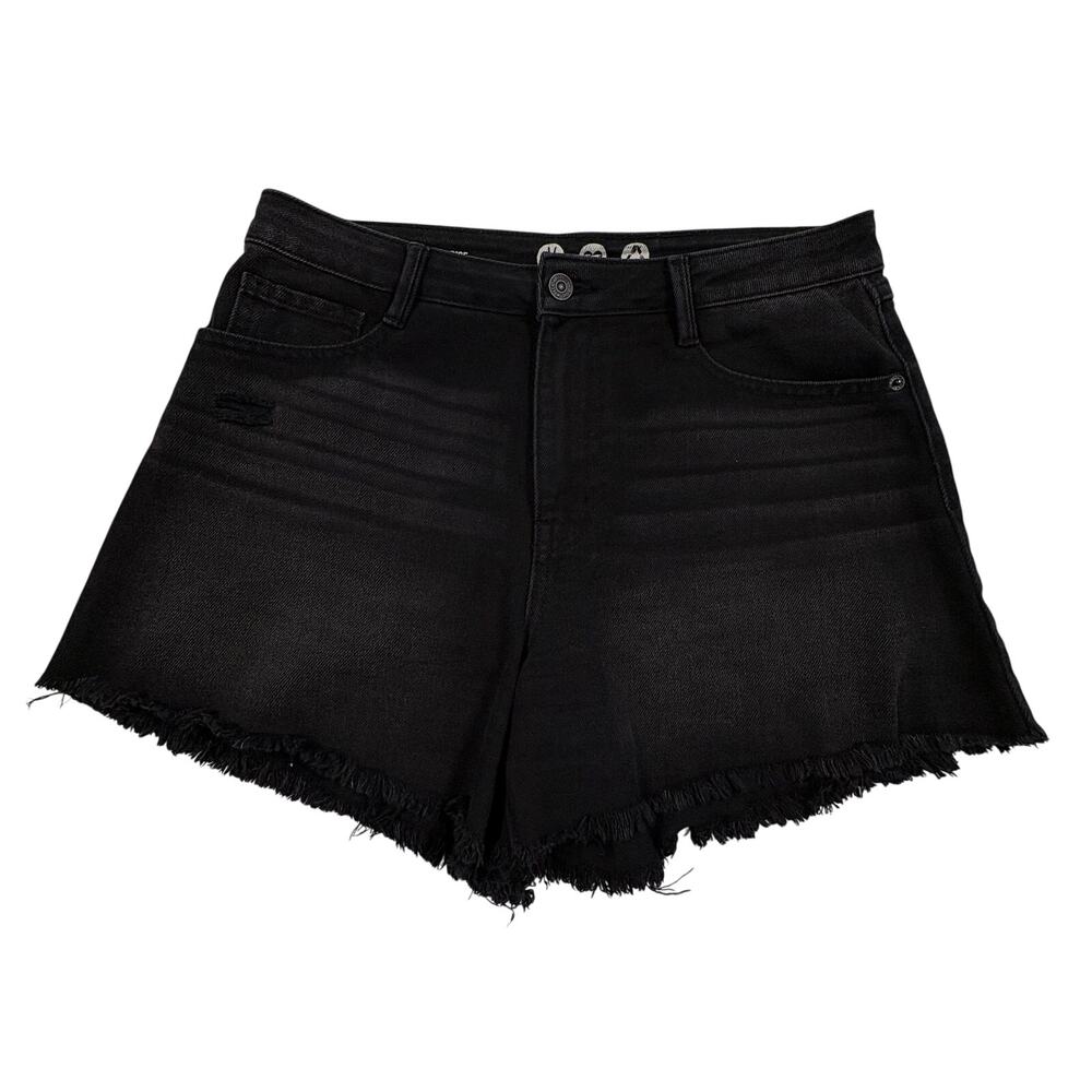 Rewash Super High Rise Cut Off Shorts Women's 9/29 Black Grunge Emo Y2K